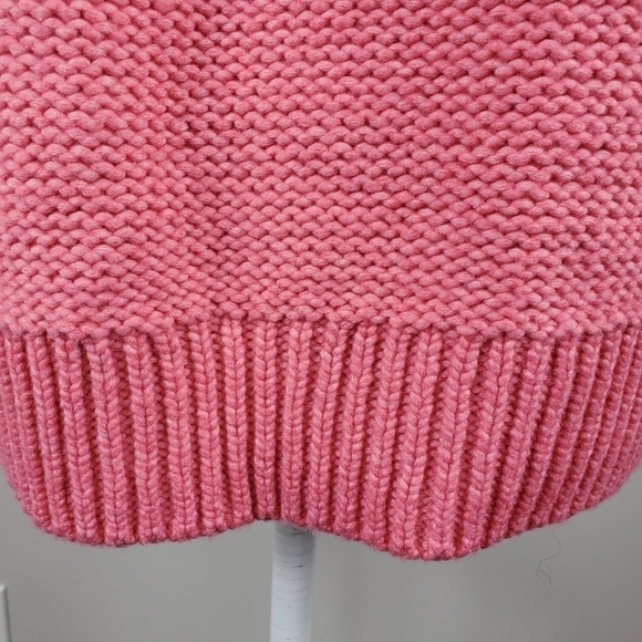 Gap Pink Wool Open Cardigan Cable Knit Sleeves - Picture 10 of 12